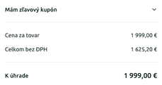 Cena v košíku: 1 999,00 €